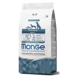 Monge Natural Superpremium All Breeds Adult Trota con riso e patate 12,5 kg Monge Natural Superpremium All Breeds Adult Trota con riso e patate 12,5 kg