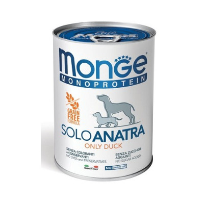Monge Monoprotein Solo Anatra per Cani da 400 gr