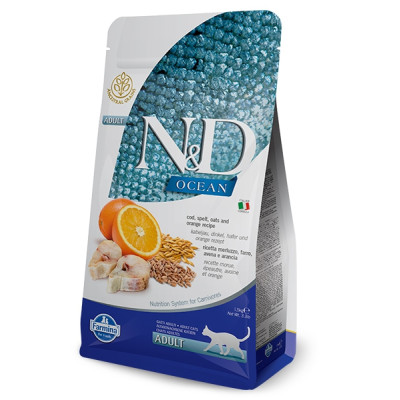 Farmina N&D Ocean - Adult al Merluzzo e Arancia da 5 Kg Farmina N&D Ocean - Adult al Merluzzo e Arancia da 5 Kg