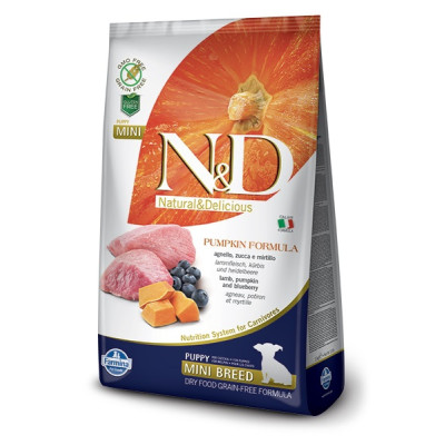 Farmina N&D - Grain Free Pumpkin Puppy Mini all'Agnello, Zucca e Mirtilli da 7 Kg Farmina N&D - Grain Free Pumpkin Puppy Mini all'Agnello, Zucca e Mirtilli da 7 Kg