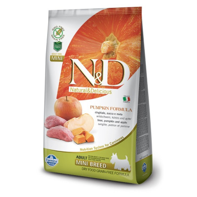 Farmina N&D - Grain Free Pumpkin Adult Mini al Cinghiale, Zucca e Mela da 7 Kg Farmina N&D - Grain Free Pumpkin Adult Mini al Cinghiale, Zucca e Mela da 7 Kg