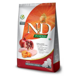 Farmina N&D - Grain Free Pumpkin Puppy Medium & Maxi al Pollo, Zucca e Melograno da 12 Kg Farmina N&D - Grain Free Pumpkin Puppy Medium & Maxi al Pollo, Zucca e Melograno da 12 Kg