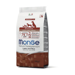 Monge Natural Superpremium Puppy & Junior Agnello e Riso 2,5 kg Monge Natural Superpremium Puppy & Junior Agnello e Riso 2,5 kg